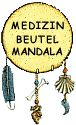 Pfeil und Bogen Medizin-Lederbeutel Mandala Blasrohre