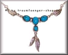 Indianer Silber Schmuck Collier mit Trkisen